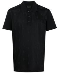 Мужская черная футболка-поло с вышивкой от Billionaire