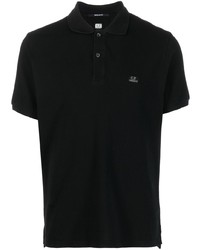 Мужская черная футболка-поло с вышивкой от C.P. Company