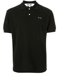 Мужская черная футболка-поло с вышивкой от Comme Des Garcons Play