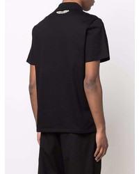 Мужская черная футболка-поло с вышивкой от Lanvin