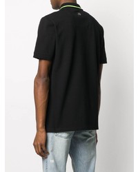 Мужская черная футболка-поло с вышивкой от Philipp Plein