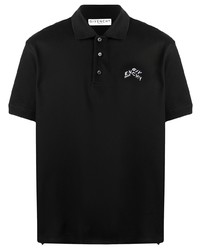 Мужская черная футболка-поло с вышивкой от Givenchy