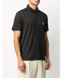 Мужская черная футболка-поло с вышивкой от Tommy Hilfiger