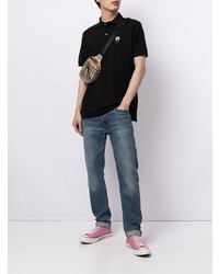 Мужская черная футболка-поло с вышивкой от Paul Smith