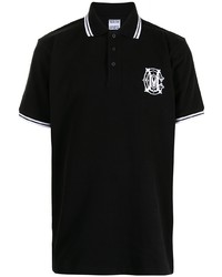 Мужская черная футболка-поло с вышивкой от Marcelo Burlon County of Milan