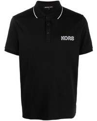 Мужская черная футболка-поло с вышивкой от Michael Kors