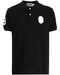 Мужская черная футболка-поло с принтом от A Bathing Ape