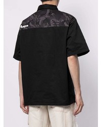 Мужская черная футболка-поло с принтом от AAPE BY A BATHING APE