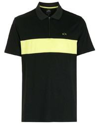 Мужская черная футболка-поло с принтом от Armani Exchange