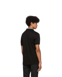 Мужская черная футболка-поло с принтом от Salvatore Ferragamo