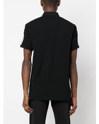 Мужская черная футболка-поло с принтом от Moschino