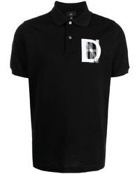 Мужская черная футболка-поло с принтом от Dunhill