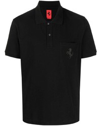 Мужская черная футболка-поло с принтом от Ferrari