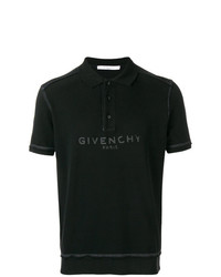Мужская черная футболка-поло с принтом от Givenchy