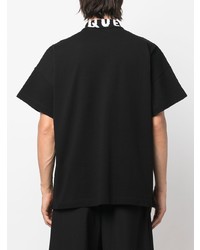 Мужская черная футболка-поло с принтом от Alexander McQueen