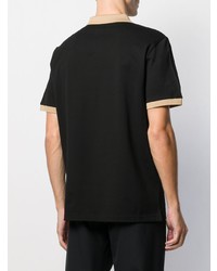 Мужская черная футболка-поло с принтом от Prada