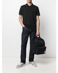 Мужская черная футболка-поло с принтом от Calvin Klein Jeans