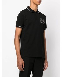 Мужская черная футболка-поло с принтом от VERSACE JEANS COUTURE
