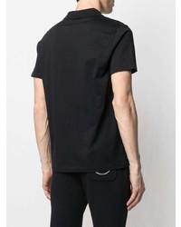 Мужская черная футболка-поло с принтом от Balmain
