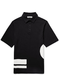 Мужская черная футболка-поло с принтом от McQ
