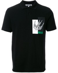 Мужская черная футболка-поло с принтом от McQ by Alexander McQueen