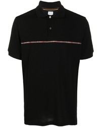 Мужская черная футболка-поло с принтом от Paul Smith