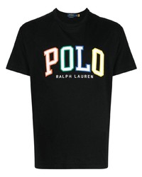 Мужская черная футболка-поло с принтом от Polo Ralph Lauren