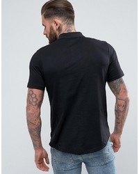 Мужская черная футболка-поло с принтом от Religion