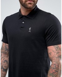 Мужская черная футболка-поло с принтом от Religion