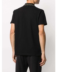Мужская черная футболка-поло с принтом от Billionaire