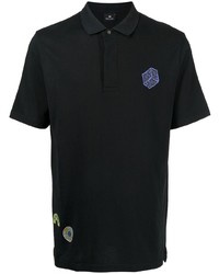 Мужская черная футболка-поло с принтом от PS Paul Smith