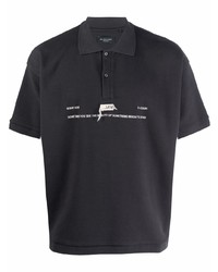 Мужская черная футболка-поло с принтом от VAL KRISTOPHE