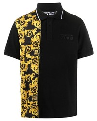 Мужская черная футболка-поло с принтом от VERSACE JEANS COUTURE