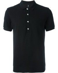 Мужская черная футболка-поло с принтом от Versus