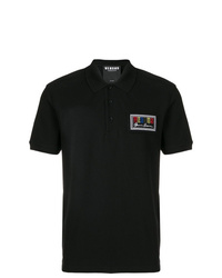 Мужская черная футболка-поло с принтом от Versus