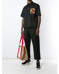 Мужская черная футболка-поло с принтом от PACE