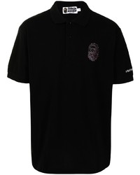Мужская черная футболка-поло с украшением от A Bathing Ape