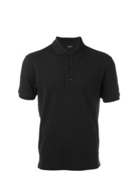 Мужская черная футболка-поло с украшением от Valentino