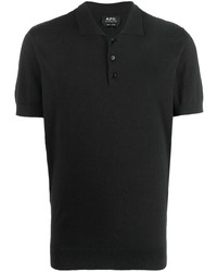 Мужская черная футболка-поло от A.P.C.