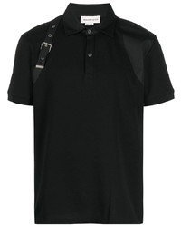 Мужская черная футболка-поло от Alexander McQueen