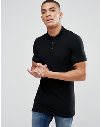 Мужская черная футболка-поло от ASOS DESIGN