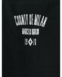 Мужская черная футболка-поло от Marcelo Burlon County of Milan