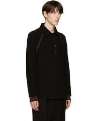 Мужская черная футболка-поло от UMIT BENAN