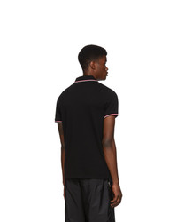 Мужская черная футболка-поло от Moncler
