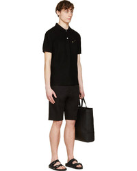 Мужская черная футболка-поло от Marc Jacobs