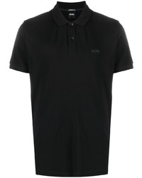 Мужская черная футболка-поло от BOSS HUGO BOSS