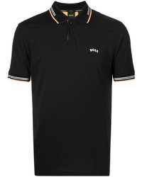 Мужская черная футболка-поло от BOSS