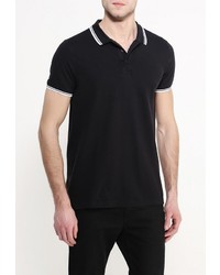 Мужская черная футболка-поло от Brave Soul