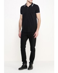 Мужская черная футболка-поло от Brave Soul