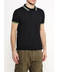 Мужская черная футболка-поло от Brave Soul